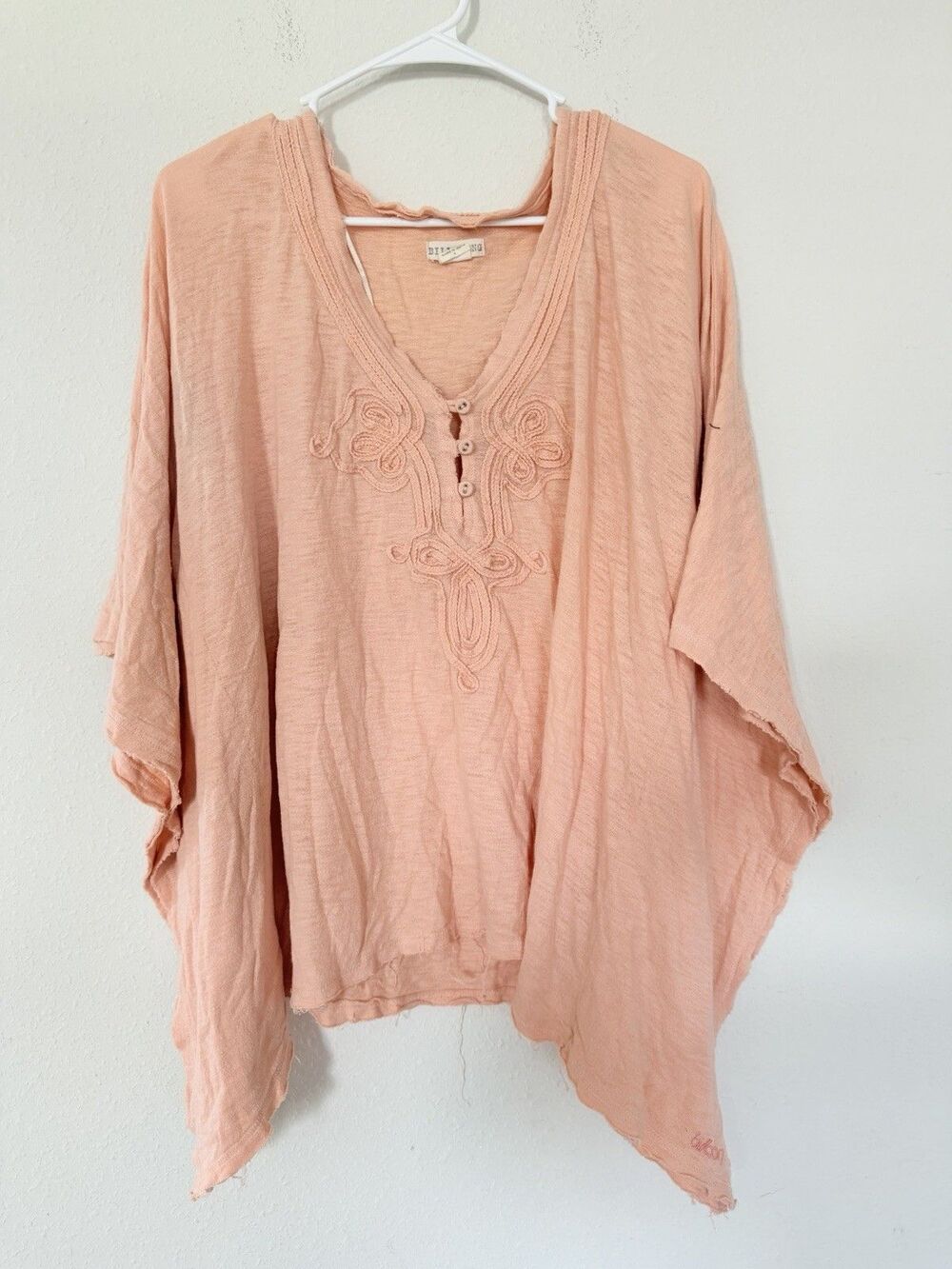 Billabong Oversized Tunic Top Size Small Boho Lagenlook Folky Artsy Indie Sleeze